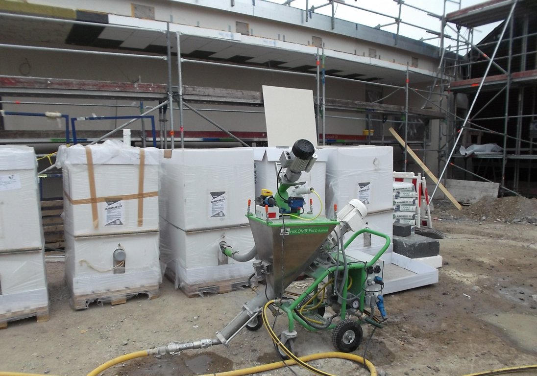 Maschinentechnik für pulverförmiges Material