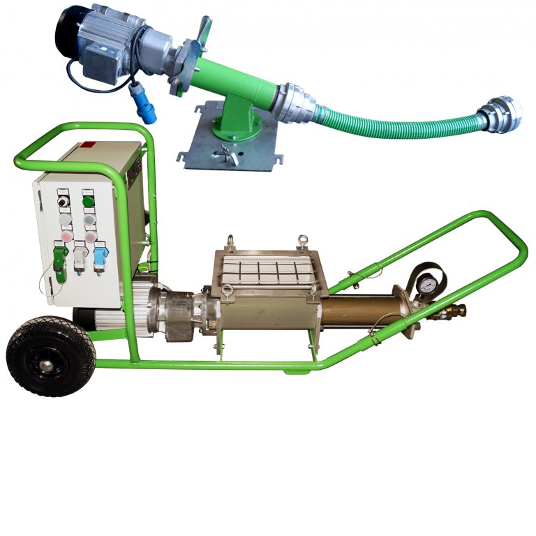 Pastöses Material: OWC kombiniert mit Nassfördereinheit und Förderpumpe