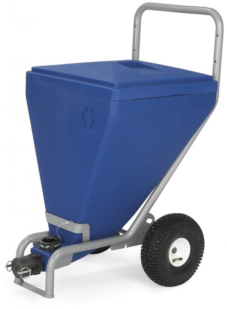 Material hopper for paint or filler