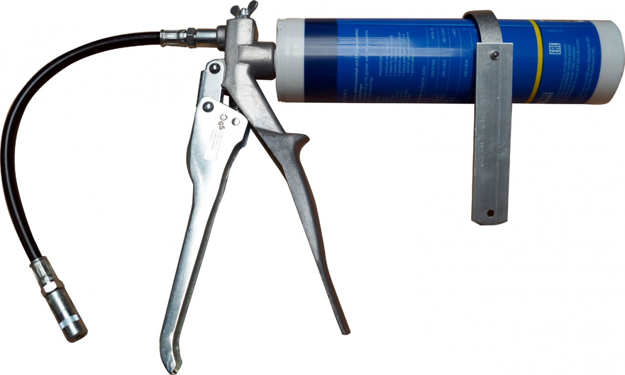 Professional grease gun: 400 ccm cartridges with hand lever press