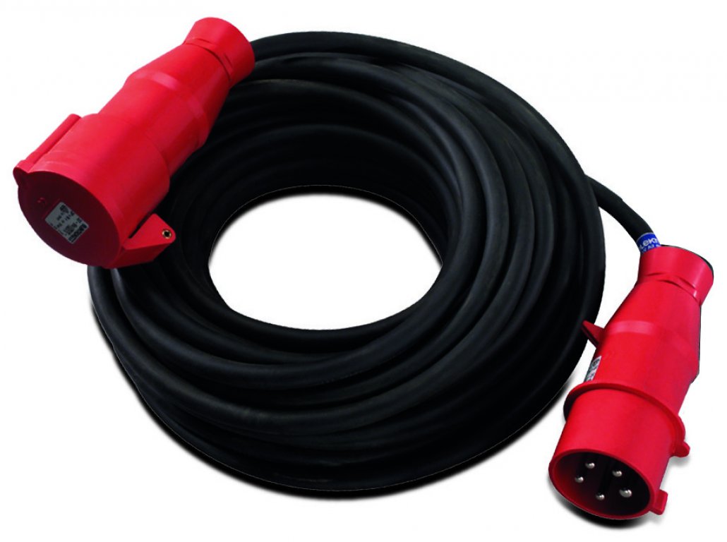 400 V extension cable, 5 x 2.5 mm², length 20 m