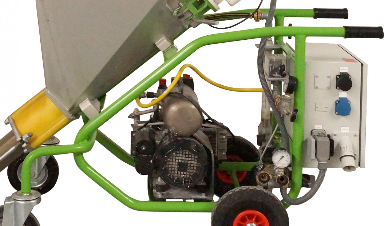 Picco Power: Robust tubular frame with puncture-free, construction site-compliant running wheels Picco Power: Robust tubular frame with puncture-free, construction site-compliant running wheels