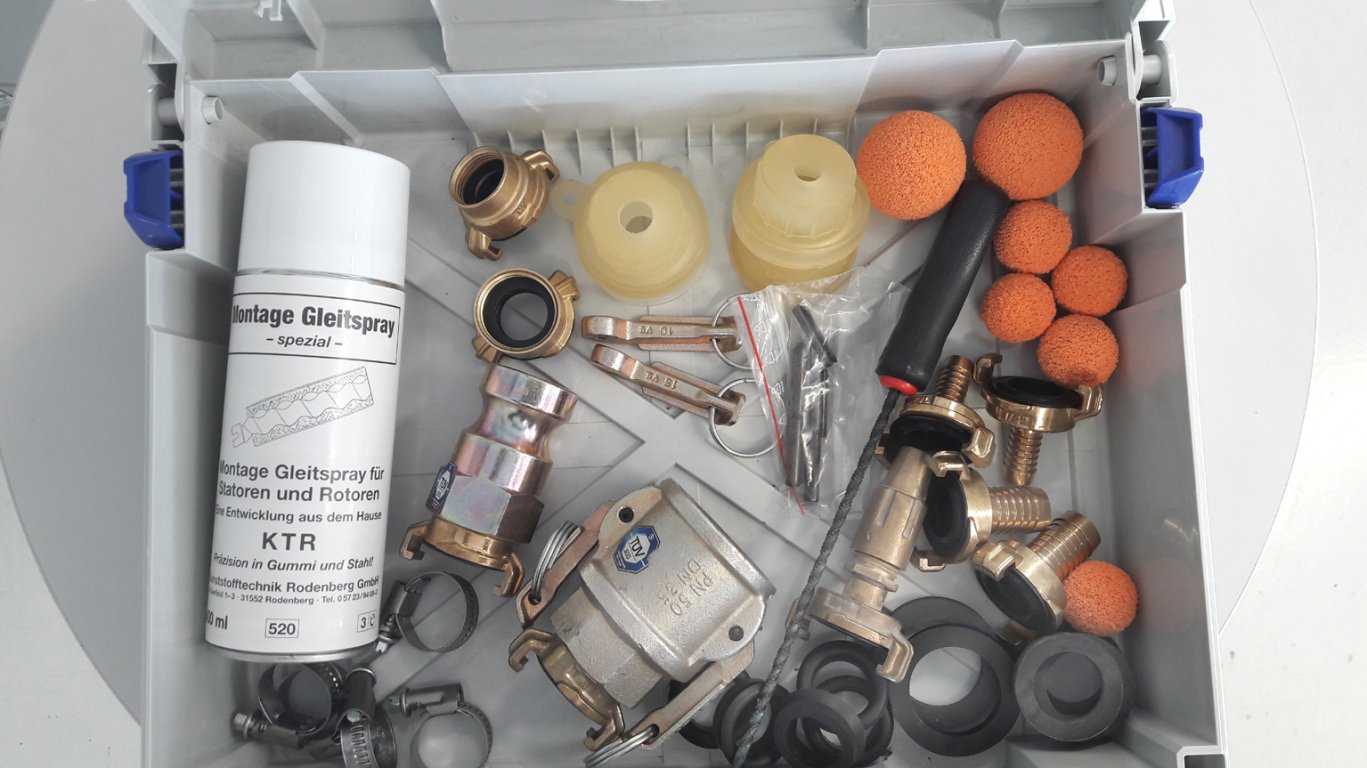 First aid set for plastering machines in the systainer