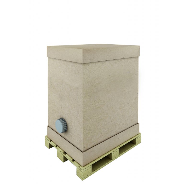 One-way container system for powdery materials