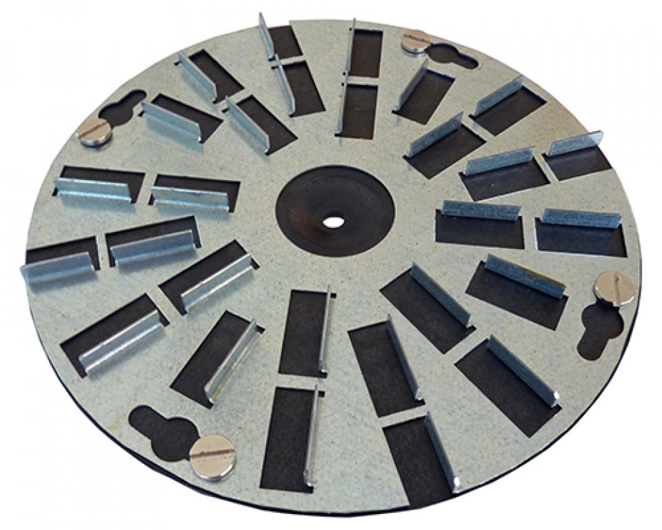 Rubbing board attachment (for use with base plate) / Application: Rubbing (pair, 200 mm diameter each) Rubbing board attachment (for use with base plate) / Application: Rubbing (pair, 200 mm diameter each)